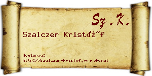 Szalczer Kristóf névjegykártya